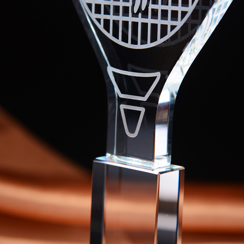Customized Crystal Trophy Badm - Badminton Logo review and price